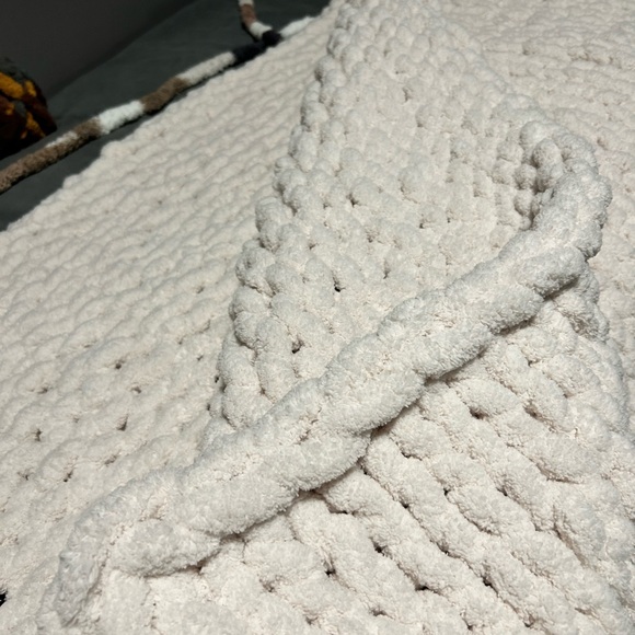 💌XXL King 💌New handmade Big knit chunky blanket BERNAT 🧶 - Picture 9 of 10